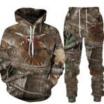 Vabaaja kamuflaaž jahiloom metssiga 3D kapuutsiga &uuml;likond Mood s&uuml;gisene meeste spordidress, vaba taskuga pullover meeste &uuml;likond XL