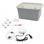 Siseruumides 6 auguga h&uuml;dropoonilise s&uuml;steemi mullata kultiveerimistaimede puukooli kastikasvatuskomplekt with Air Pump hall