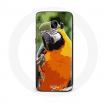 &Uuml;mbris Samsung Galaxy S6 Macaws Parrot Orange Green jaoks