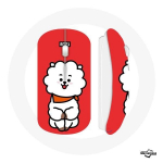 Jin's BTS Bangtan Boys BT21 RJ juhtmeta hiir punane taust