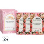 Le Shatra 1802 Marseille face soap, rose peony scent, 3 packs, 100g, 2 units