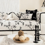 &Scaron;enill diivanipadi Jacquard koos Hairball diivani kattega libisemisvastane kate Retro universaalne kulumiskindel k&auml;etugi elutuba 70x70cm 1pcs