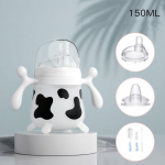 150 ml/240 ml silikoonist beebipudeli imitatsioon rinnapiima vasts&uuml;ndinule kukkumisvastane k&otilde;hupuhitus, l&auml;mbumisvastane v&otilde;&otilde;rutusvahend beebi toitmiseks 150ml valge