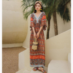 Indoneesia kleit Naine Tai Bohemian etniline retro pikk seelik Mere&auml;&auml;rne puhkuse rannaseelik XXL