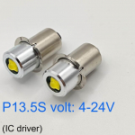 P13 .5s E10 3w 3v 4 .5v 6v LED lambi pirn Taskulamp Asendus pirn P&otilde;letik avariipirnid T&ouml;&ouml; 3 -9 elementi 12v 18v 24v 1PCS LOT
