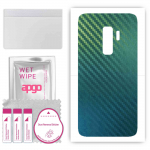 apgo Protective Skin Sticker for the back compatible with Samsung Galaxy S9 Plus, Wrap Film, Foil, Vinyl - Pattern Carbon Chameleon CAKA1