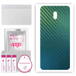 apgo Protective Skin Sticker for the back compatible with Xiaomi Redmi 8A Pro, Wrap Film, Foil, Vinyl - Pattern Carbon Chameleon CAKA1