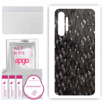 apgo Protective Skin Sticker for the back compatible with Realme X2, Wrap Film, Foil, Vinyl - Pattern Carbon Black Pixel
