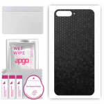 apgo Protective Skin Sticker for the back compatible with Huawei Y6 (2018), Wrap Film, Foil, Vinyl - Pattern Black Honeycomb