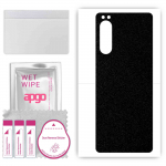 apgo Protective Skin Sticker for the back compatible with Sony Xperia 5 II XQ-AS42, Wrap Film, Foil, Vinyl - Pattern Matte Black