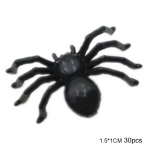 30 tk/komplekt plastikust realistlik mini-&auml;mblikm&auml;nguasi Halloweeni peorekvisiidiks 1.5 x 1cm must