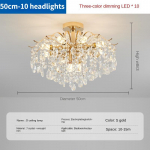Kerge luksuslik kristalll&uuml;hter, suur elutoa valgustus, loominguline magamistoa valgustus, restorani valgustus 50cm-10diameter headlight