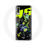 Coque pour Samsung Galaxy A50 Valentino Rossi motoGP 46 Pilote de vitesse