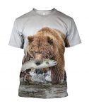 Animal Bear 3D tr&uuml;kitud meeste T-s&auml;rk Harajuku mood l&uuml;hikeste varrukatega s&auml;rk Suvised t&auml;navar&otilde;ivad Unisex T-s&auml;rk XXS