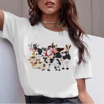 Lehma T-s&auml;rk Prindiga Naised Naised Harajuku Riided T-s&auml;rgid Ulzzangi T-s&auml;rgid 90ndate Kawaii s&auml;rgid Naiste T-s&auml;rk tr&uuml;kitud koomiksite topsid S