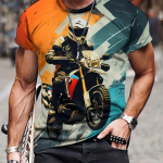 2024 T-s&auml;rk meeste mootorrattale, 3D-tr&uuml;kiga T-s&auml;rgid, suvine &uuml;lem&otilde;&otilde;duline T-s&auml;rk, meeste l&uuml;hikeste varrukatega topid, meeste riided, t&auml;navamood 6XL