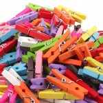 2,5 cm segapuitklambrid, puidust pulgad, riidel&otilde;ksud, fotopaber 100pcs