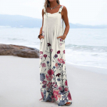 Naiste &uuml;hes t&uuml;kis n&ouml;&ouml;pidega tunked, vabad taskutega varrukateta p&uuml;ksid L beež