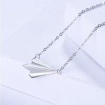 Lennuki kaelakee S925 Sterling H&otilde;be naiste Korea stiilis k&otilde;iksobivad t&auml;hed Minimalistlik rangluu kett h&otilde;beehted 925