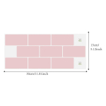 3D Peel and Stick Kleebised K&ouml;&ouml;giseina Vannitoa Mosaiik Isekleepuv 1 Pcs roosa