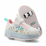 TUINANLE Nelja rattaga rulljalatsid, naiste meeste jalan&otilde;ud, mis v&otilde;ivad k&otilde;ndida, libiseda ja kahanevad vilkuvad tuled &otilde;pilastele 35 roosa