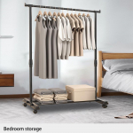 Riide- ja m&uuml;tsiriiul, maast laeni, magamistoa rippuv riidenagi, koduriiete nagi, &ouml;konoomne hoiustamisriiul One Size must
