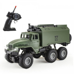 Kaugjuhtimispuldiga s&otilde;jav&auml;eveok 1/16 s&otilde;jav&auml;eveoauto maastikus&otilde;iduk 6-veoline LED-valgustusega Military Command Vehicle 1 battery roheline