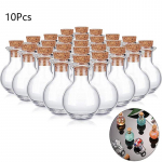 10x v&auml;ikesed klaaspudelid miniatuursed joogipudelid korgist klaasviaalid pulmadeks