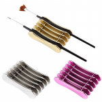 5 Grid Nail Art Pliiatsihoidja Nails Salongi Pintslihoidja tarvikute Carving UV-geelpliiats kuld