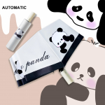 Armas Panda mustriga T&auml;isautomaatne kokkupandav vihmavari vihma-, p&auml;ikese- ja UV-kaitsega reisivihmavari 1tk