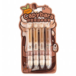 4 tk Capybara geelpliiatsite komplekt, pehme k&auml;snaga k&auml;epide, 0,5 mm kuulipuu, must v&auml;rviline tint kirjutamiseks