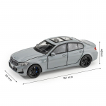 1/32 BMW 320i maastur miniatuurne survevalatud m&auml;nguauto mudel, heli- ja valgustusuksed, avatavad &otilde;ppekollektsioonid, kingitus lastele poisslapsele hall v&auml;rv