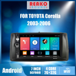 7-tolline 2 dini autoraadio Toyota Corolla 2003 2004 2005 2006 Android Auto Stereo multimeediumipleieri peakomplekt koos raamiga 4-core 2GB+32GB