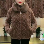 Kvaliteetne naiste kasukas Kunstlik naarits sametmantel Uus naiste paksendatud karusnahaga integreeritud soojad mantlid Femme l&uuml;hike &uuml;laosa talveks M kaamel