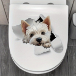 3D Creative WC-kleebis Armas lemmikloomakoer Isekleepuvad seinakleebised Vannitoa kodukaunistus Eemaldatavad seinakaunistuse kleebised