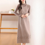 Naiste ka&scaron;miirkleit Qinghe ka&scaron;miir 30% ka&scaron;miir 70% vill s&uuml;gis-talvine ka&scaron;miir seelik pehme ja soe XXL pruun