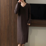 Naiste ka&scaron;miirkleit Qinghe ka&scaron;miir 30% ka&scaron;miir 70% vill s&uuml;gis-talvine ka&scaron;miir seelik pehme ja soe L tumepruun v&auml;rv