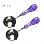 2 tk Vaha pitsat templi lusikas tihendusvaha sulatuslusikas kuumakindel vintage &uuml;mbrik isetehtud k&auml;sit&ouml;&ouml; pulmapeo kutsed vahatempli soojendaja lusikas pruun