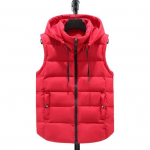 Puuvillane unisex vest kapuutsiga krae pingutusn&ouml;&ouml;r varrukateta t&otilde;mblukuga plekist taskutega vestimantel &Uuml;hev&auml;rviline paksendatud soe vest jakk L