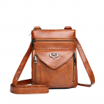 Mobiiltelefoni kott Naiste pehmest nahast v&auml;ike kott, &otilde;lakott, v&auml;lim&uuml;ndikott pruun