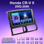 2 DIN Android Carplay autoraadio Honda CR-V II 2002-2006 multimeediumipleieri peakomplekt Stereo GPS-navigatsioon BT WIFI 2+32GB 1+16GB