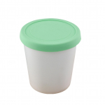 J&auml;&auml;tisetopsid, magustoidu s&uuml;gavk&uuml;lmiku hoiustustopsid, kaanega konteinerid, plastist &uuml;mmargused vannid, magustoidu toidu hoiustusanum L 14x12.7cm