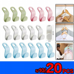 5/10/20/50 tk Riideriide Multifunktsionaalne &uuml;hendamiskonksud Kokkupandav hoiustamisriiete nagi riidekapp Rippuv riidepuu &Uuml;henduskonks Hoiukonks Organzier konks 5pcs roheline