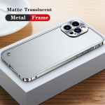 Luksuslik metallraamiga objektiivikaitse&uuml;mbris iPhone 16 15 14 13 12 11 Pro Maxile, alumiiniumist telefoni&uuml;mbris iPhone 16 Plus matt tagakaanele For iPhone 16 Pro Max
