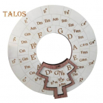 Puidust meloodiat&ouml;&ouml;riist Kaasaskantav muusika akordiratas Fifths Akordiratta muusika transponeerimise t&ouml;&ouml;riist kitarrile bassklaverile viiulile 12cm