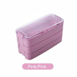 Microwave Heated Lunch Box Rectangular Student Portable Lunchbox roosa