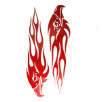 2 tk kohandatud autokleebised isetegemise komplekt Eagle Flame muster helkurt&otilde;ukeratas jalgratas Cool Decal Logo peegeldav stiil punane