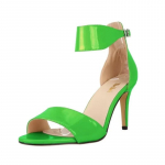 Suvised naiste seksikad sandaalid krokodillimustriga nahast avatud varbaga k&otilde;rge kontsaga pumbad pahkluu rihmaga vabaajajalatsid 35 must