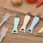 4-&uuml;hes mitmeotstarbeline juurvilja-kartulikoorija Puuvilja-juurvilja viilutaja riiv kala katlakivi eemaldaja sinine