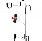 Roostekindel eemaldatav lambakoera konks v&auml;litingimustes kasutamiseks Black double hook 5 feet 124cm1.3cm3 sections must